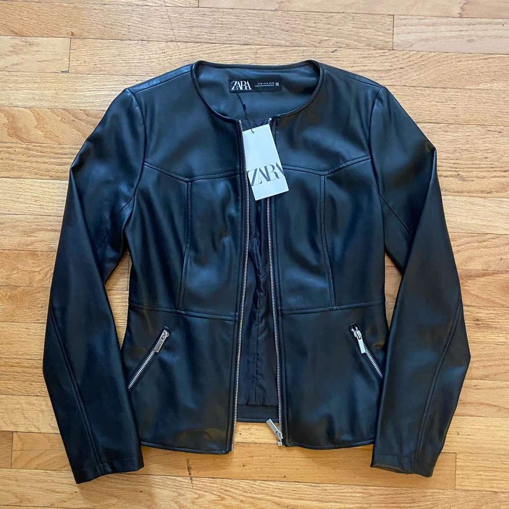 Zara Vegan Leather Jacket NWT